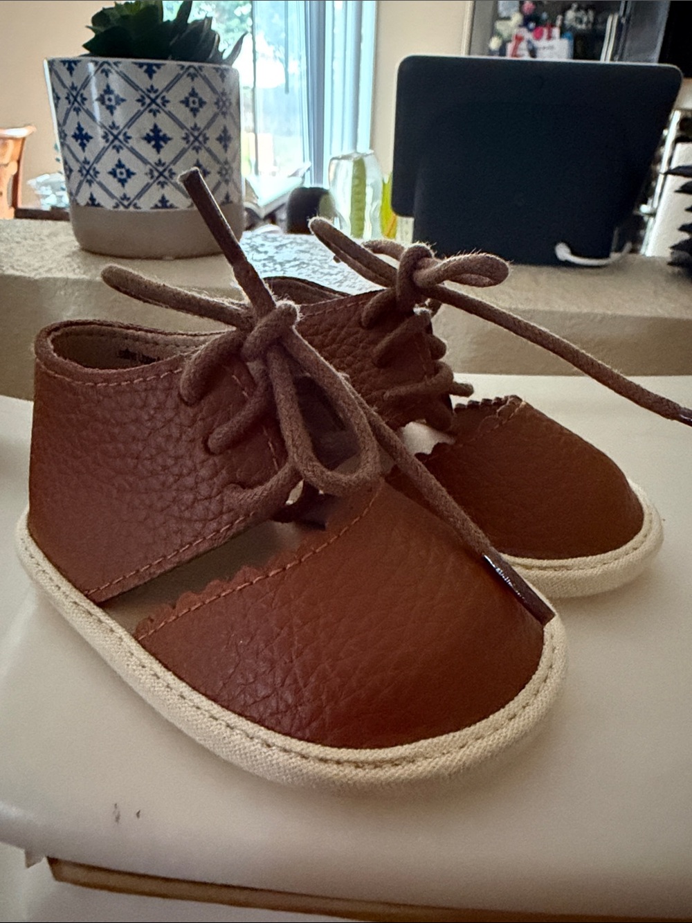 Monkey Feet Brown Toddler Lace-Up Dress Shoes